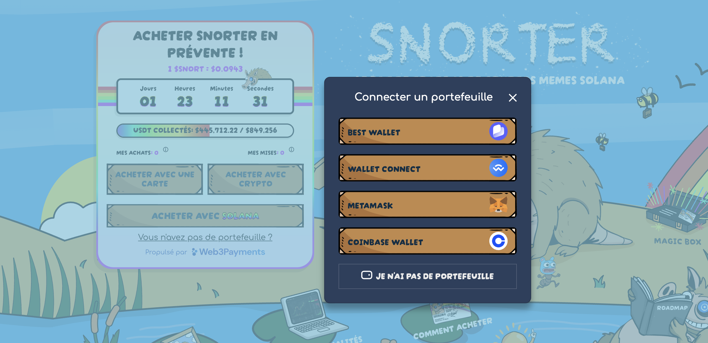 achat du token Snort