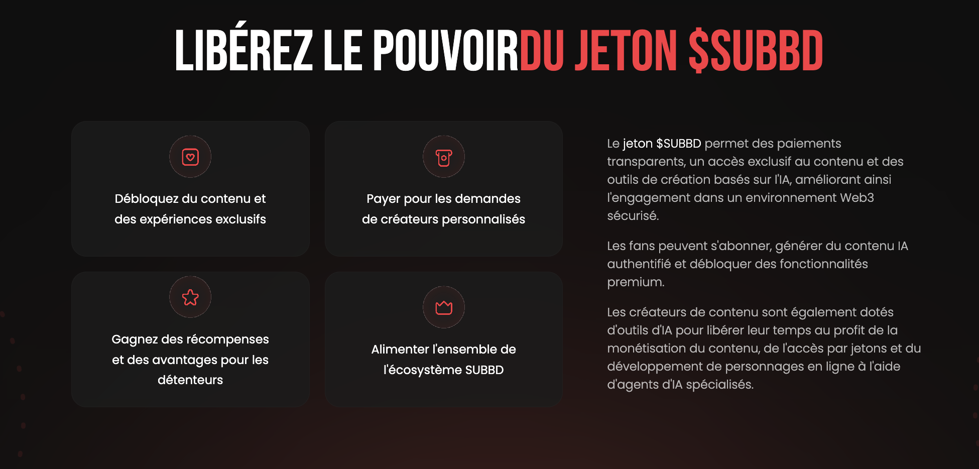 Avantages de SUBBD