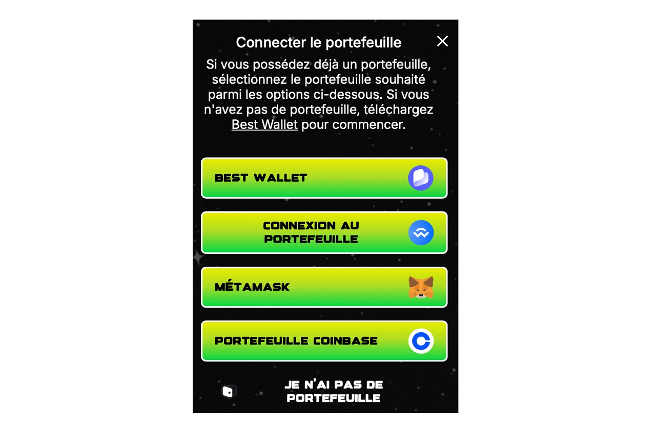 Acheter des cryptos sur Best Wallet