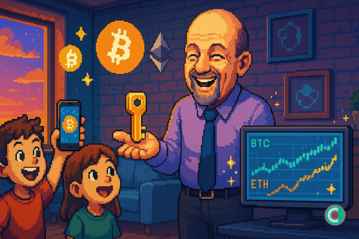 Jim Cramer choisit Bitcoin et Ethereum pour ses enfants.