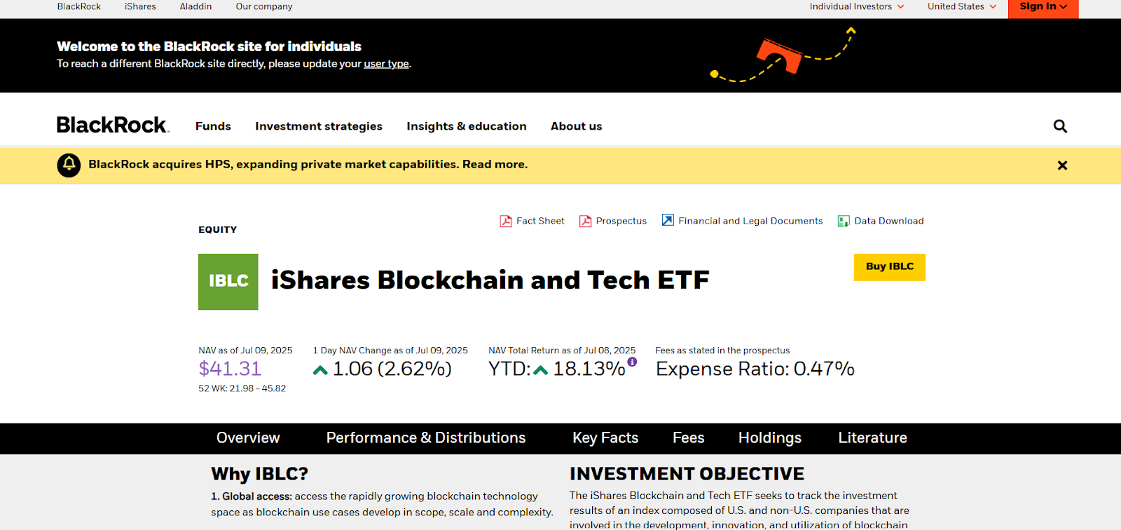 BlackRock iShares Blockchain and Tech ETF