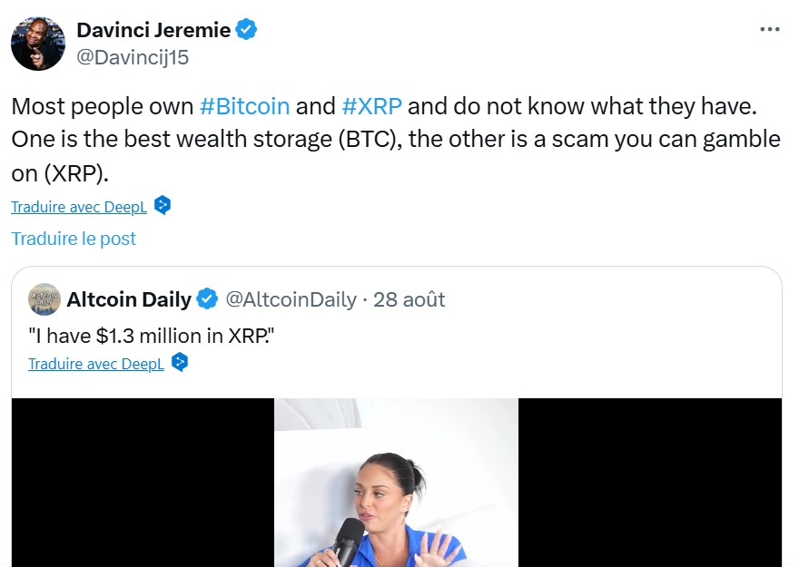 Davinci arnaque XRP