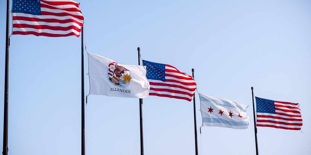 Drapeau Illinois et Chicago