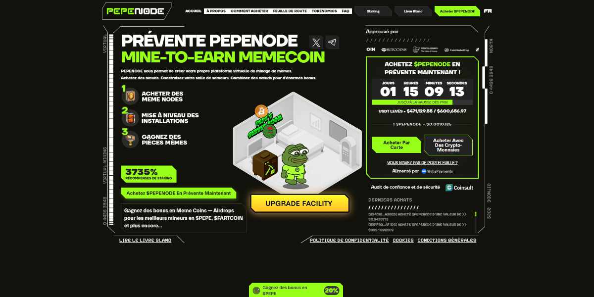 Pepenode Homepage - 28.08.2025