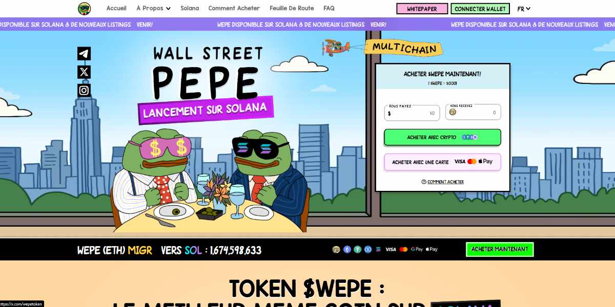 Wall Street Pepe Homepage - 25.08.2025