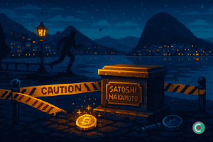 statue bitcoin satoshi nakamoto disparue