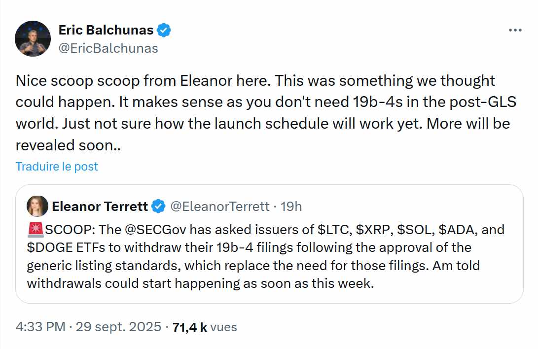 @EricBalchunas - ETF approbation Tweet