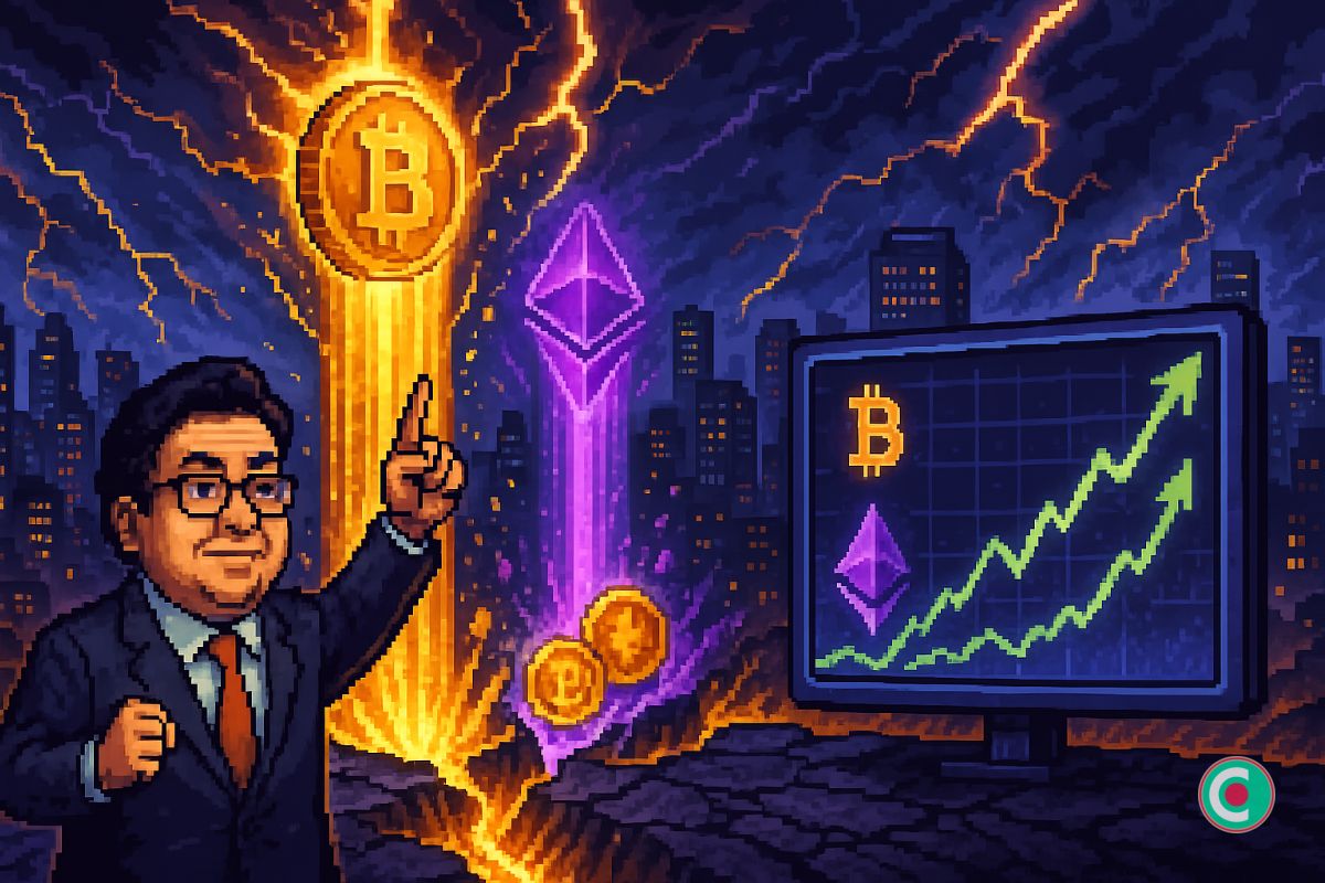 Tom Lee annonce un choc haussier pour Bitcoin et Ethereum