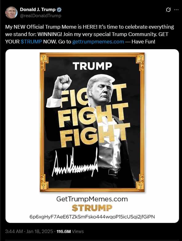 Donald Trump - Official Trump memecoin