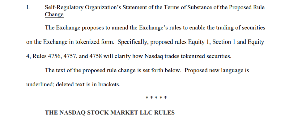 Proposition de l'exchange crypto Nasdaq