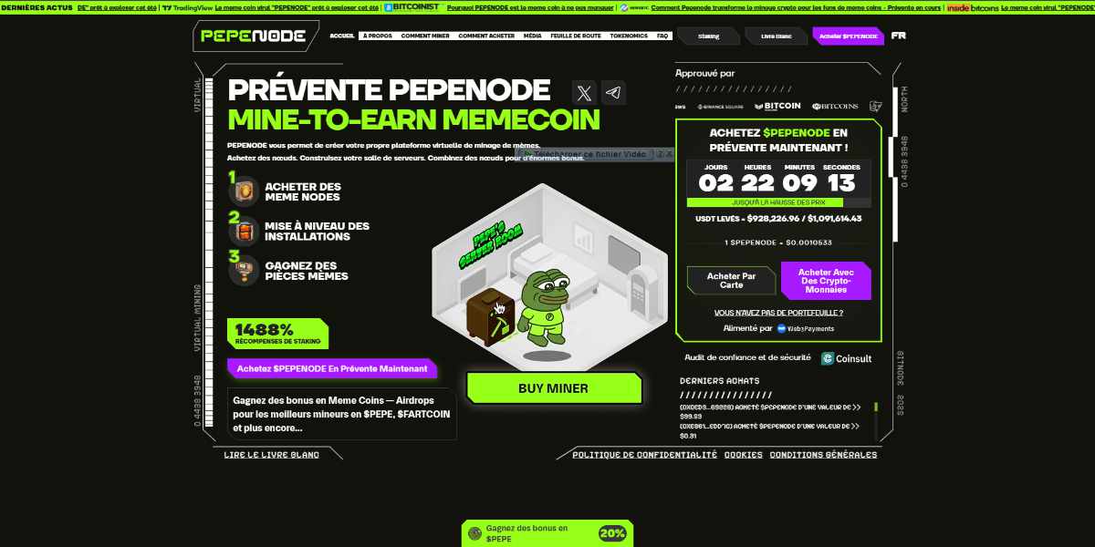 PEPE NODE Homepage - 09.09.2025