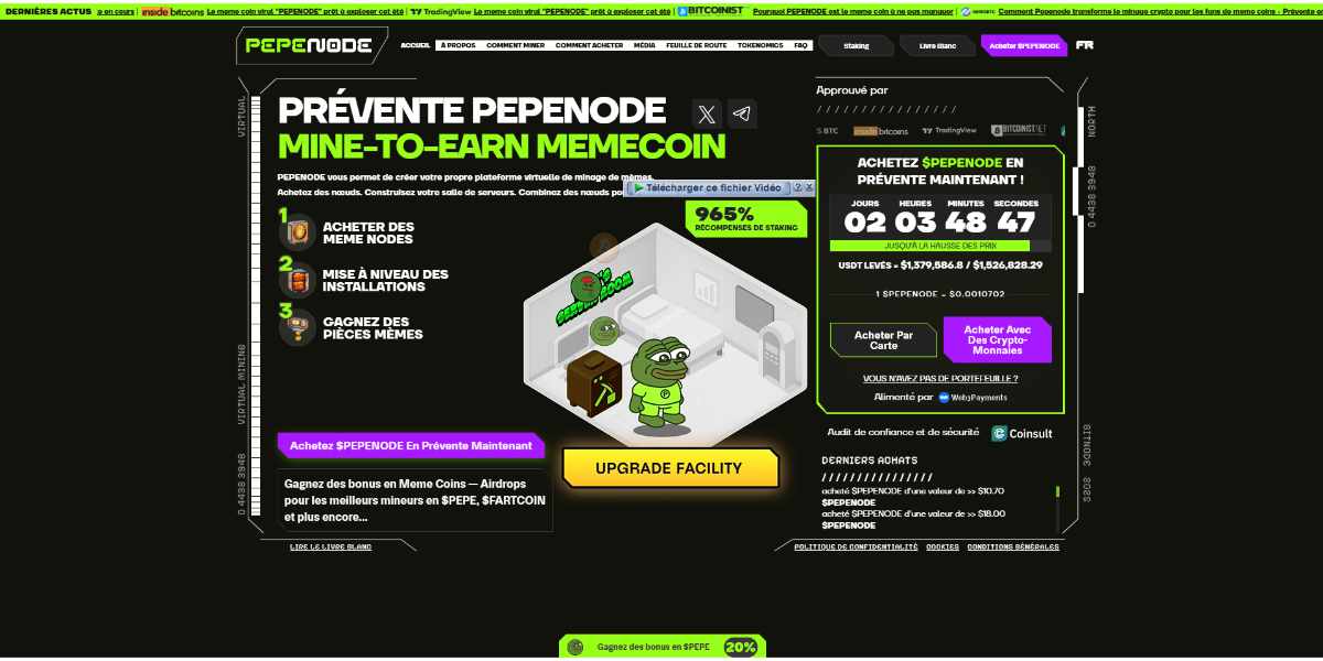PEPENODE Homepage - 22.09.2025