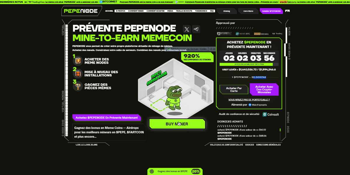 PEPENODE Homepage - 25.09.2025