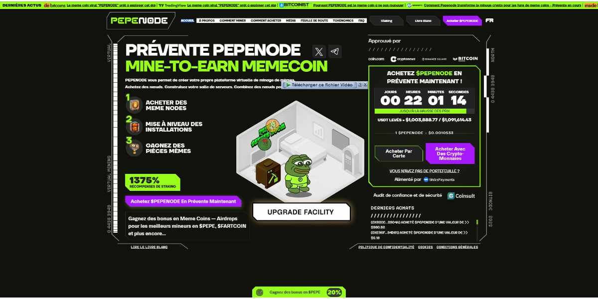 Pepenode Homepage - 11.09.2025