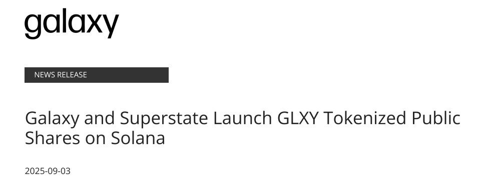 Galaxy tokenisation