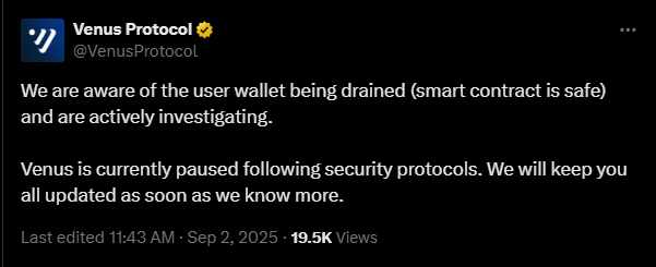 Venus Protocol - Tweet