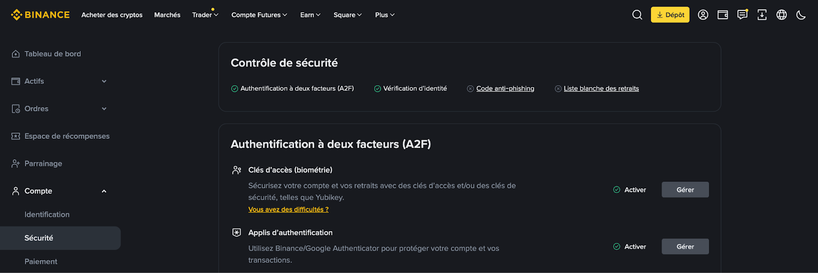 2FA Binance