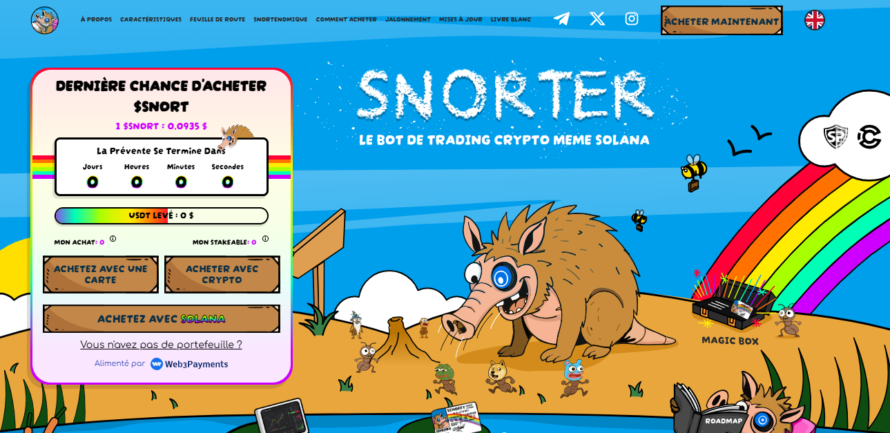 Crypto Snorter Homepage