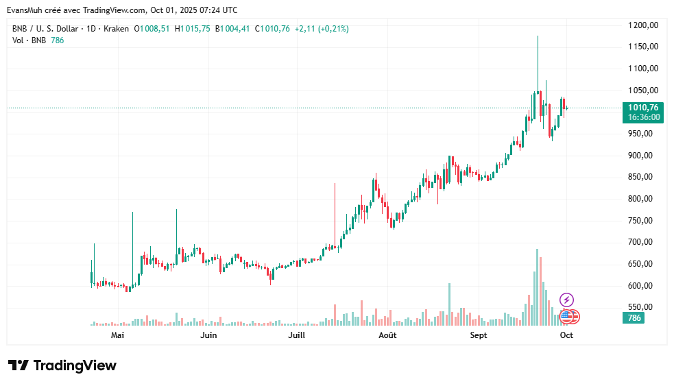 Crypto cours BNB