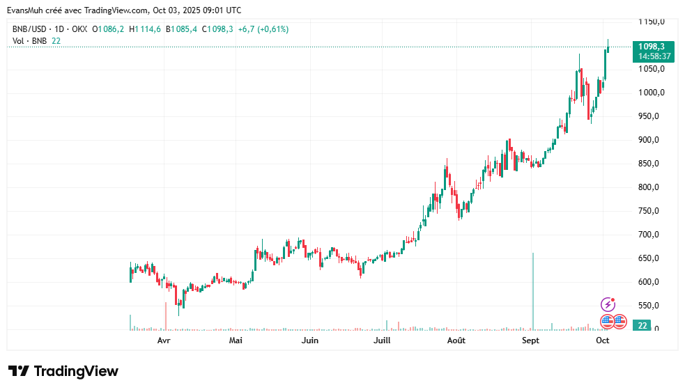 cours bnb daily