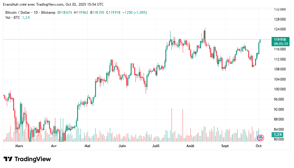 bitcoin cours daily