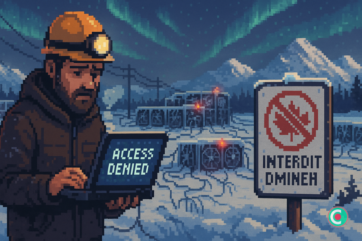 Crypto : une province du Canada interdit toute nouvelle ferme de minage