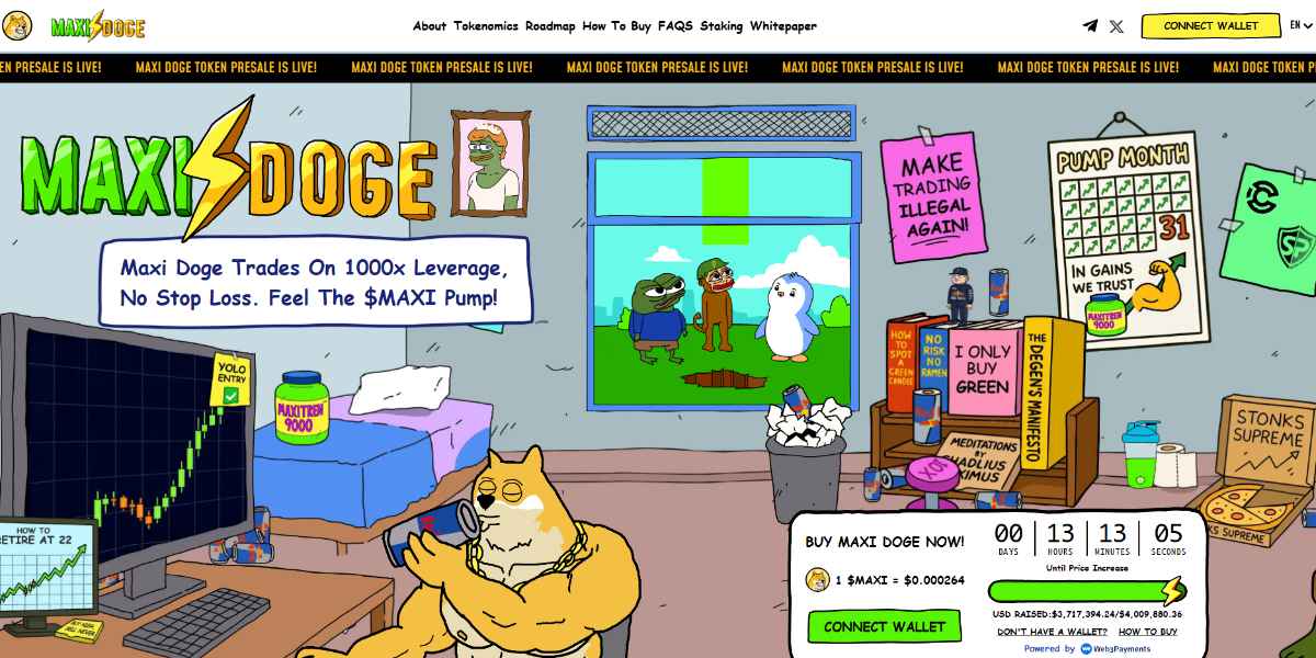 Maxi Doge Homepage - 22.10.2025