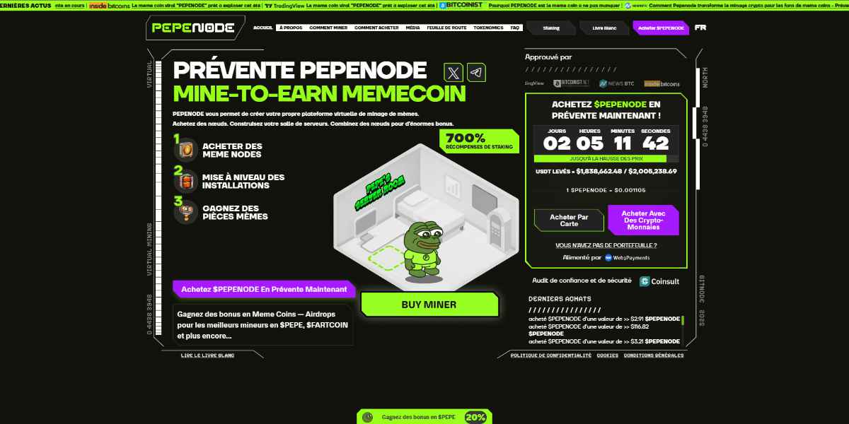 PEPENODE Homepage - 16.10.2025
