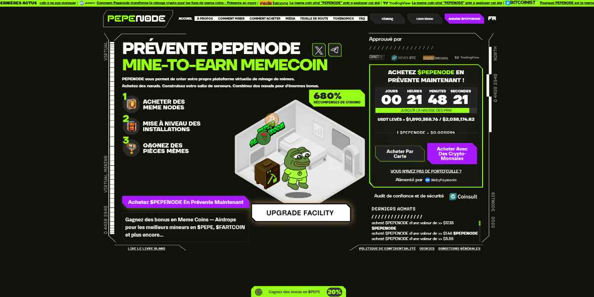 PEPENODE Homepage - 20.10.2025