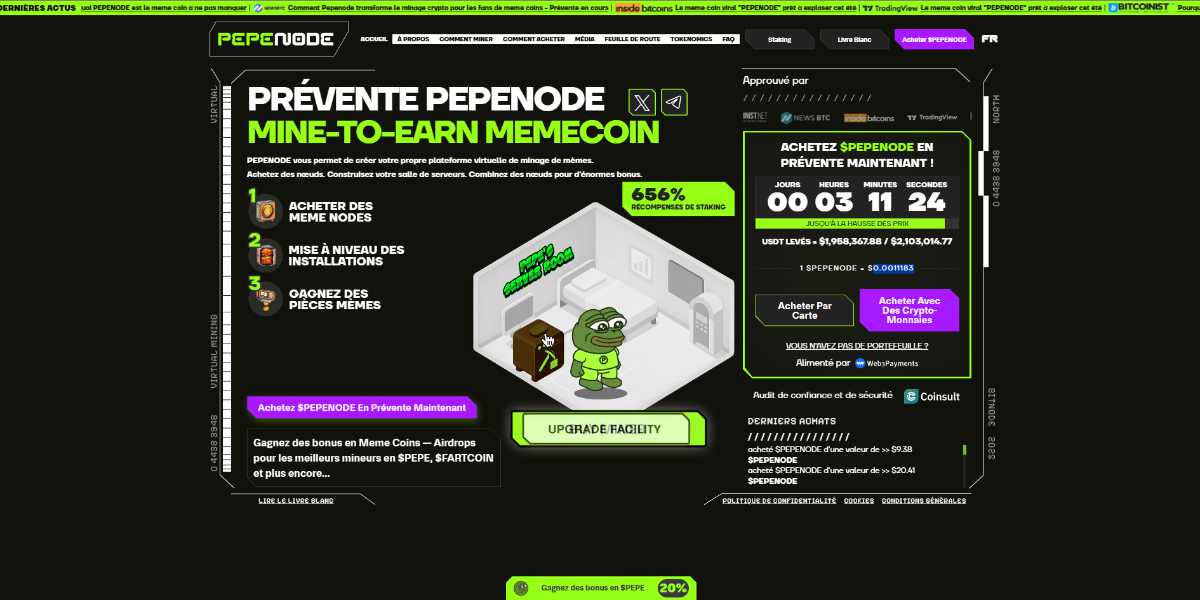 PEPENODE Homepage - 27.10.2025
