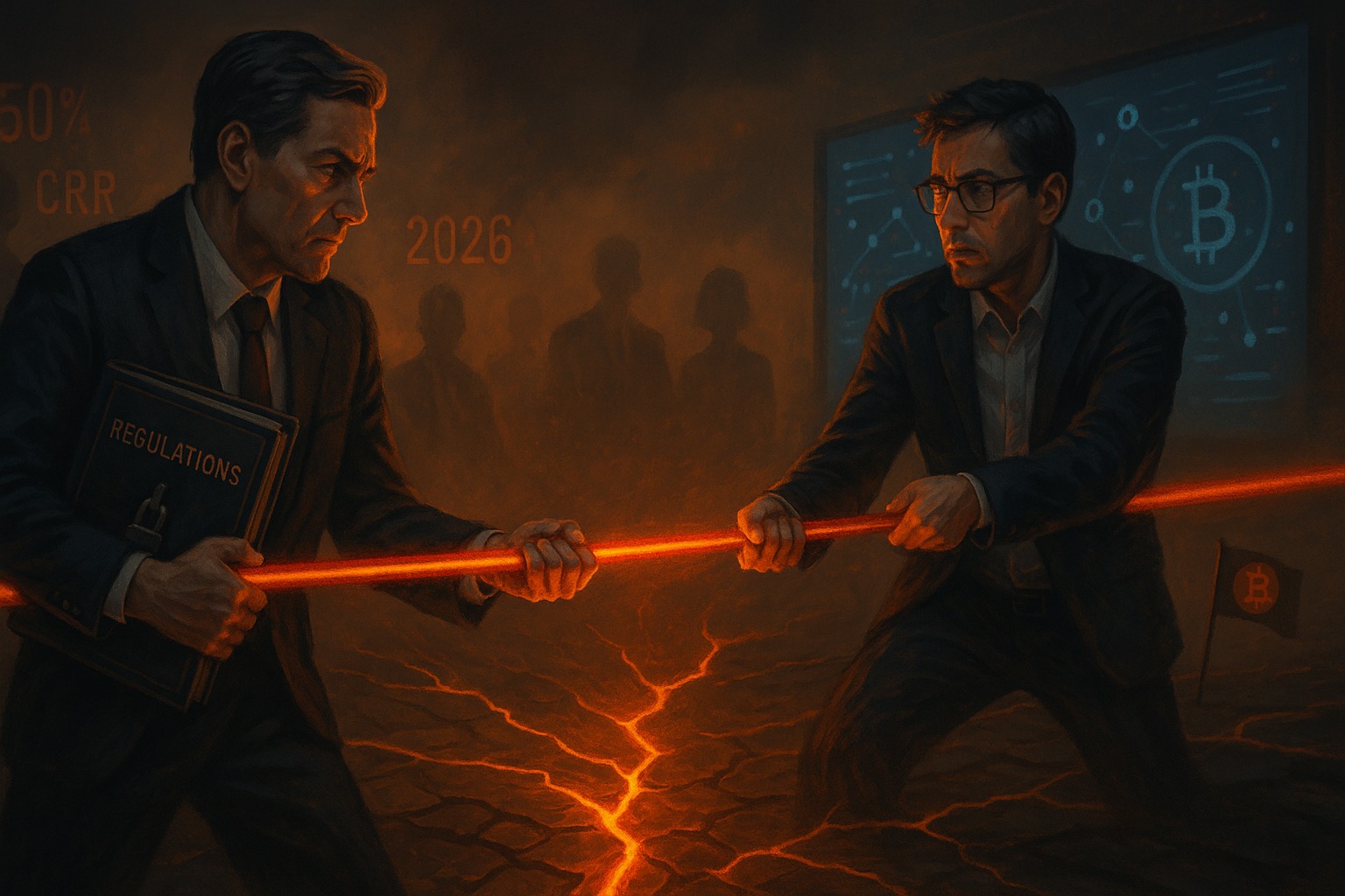 Tension Bitcoin régulation.