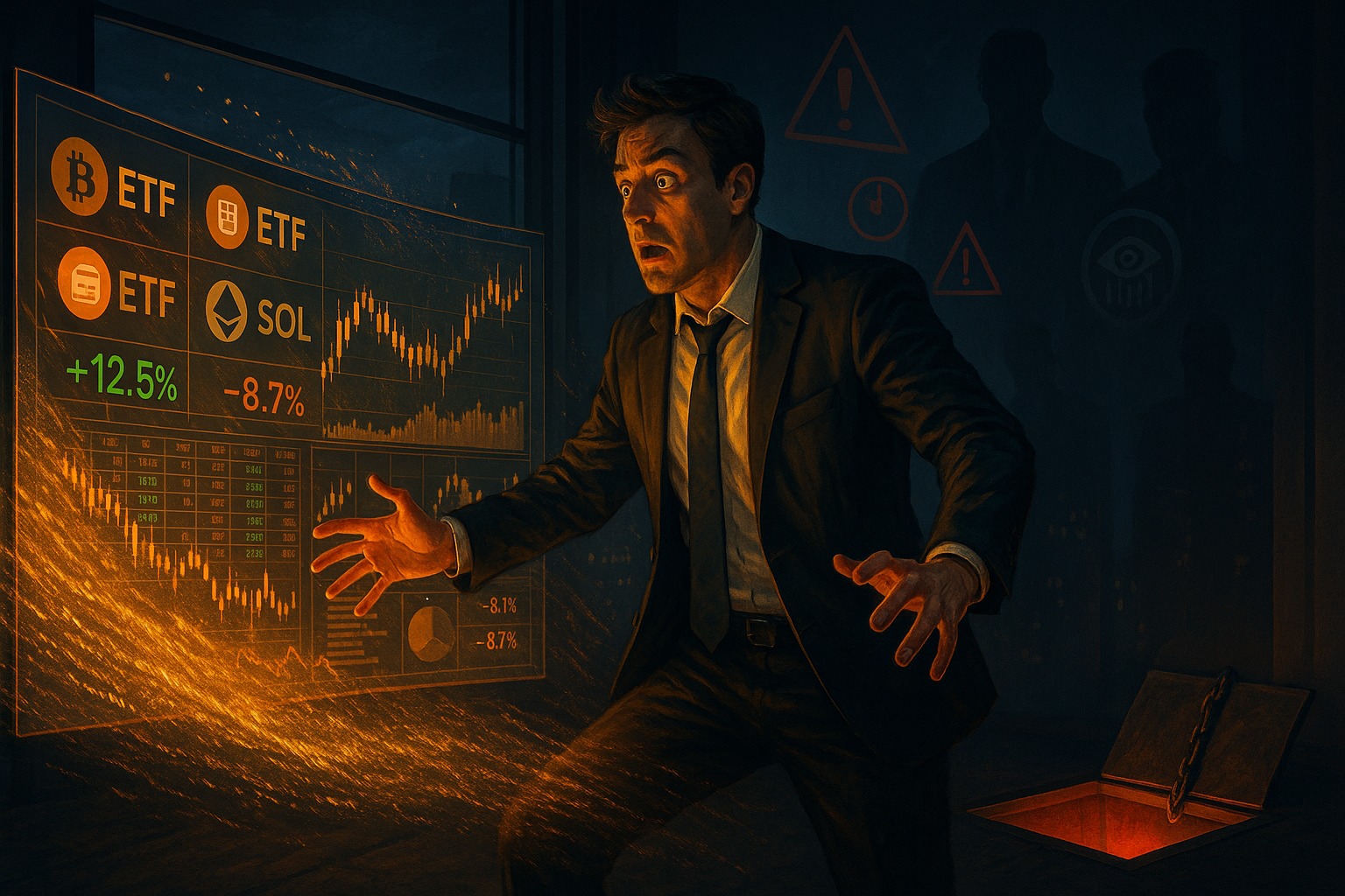 Trader crypto paniqué