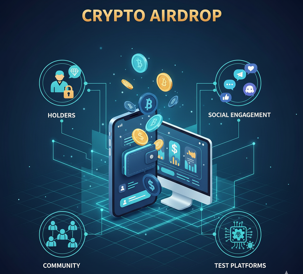 Airdrop Crypto 2026 : Guide pour obtenir des tokens Gratuits