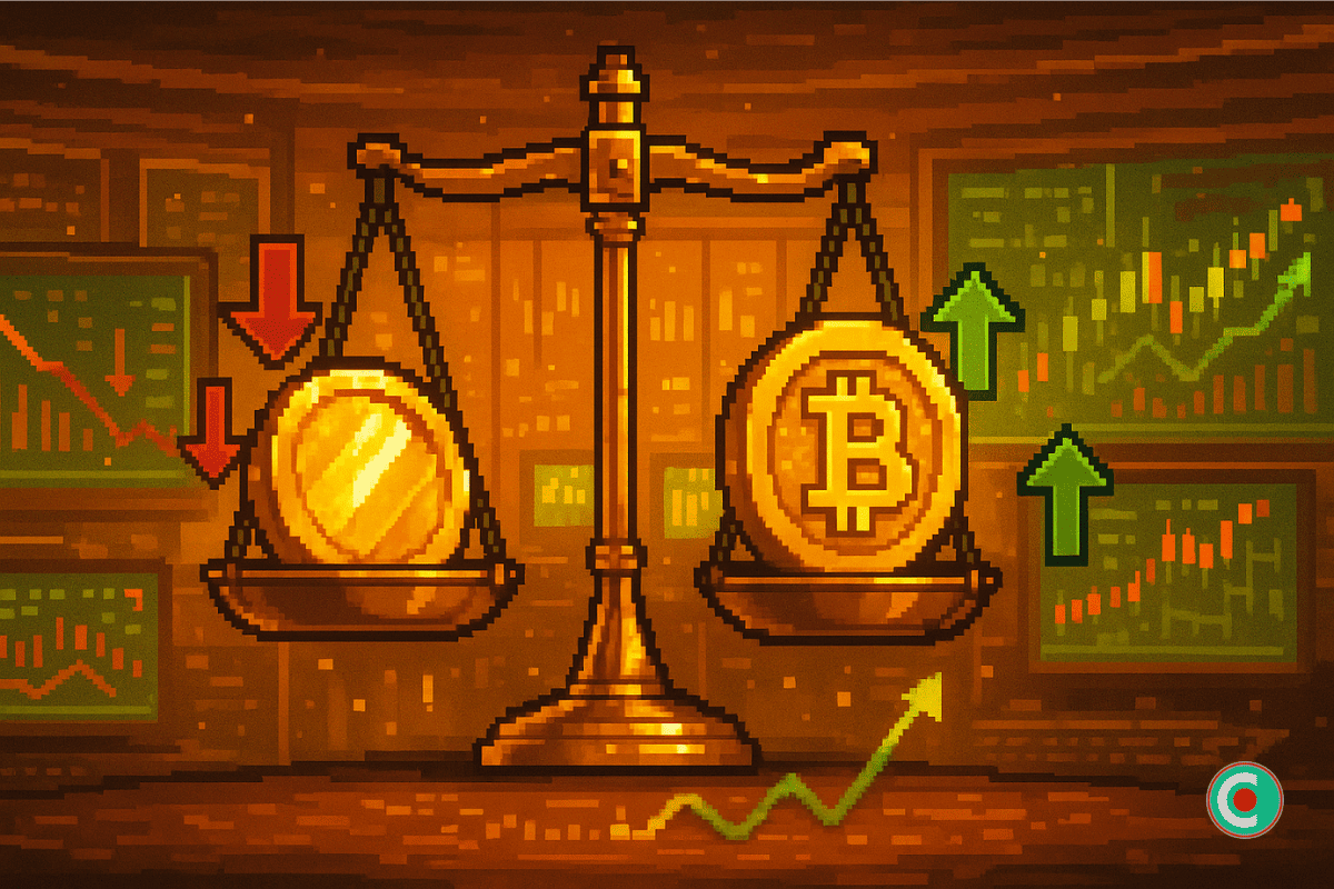 La chute de l’or pourrait faire monter le prix de Bitcoin ?