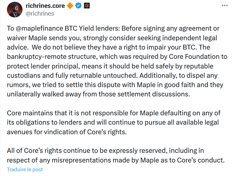 @richrines - Core vs Maple