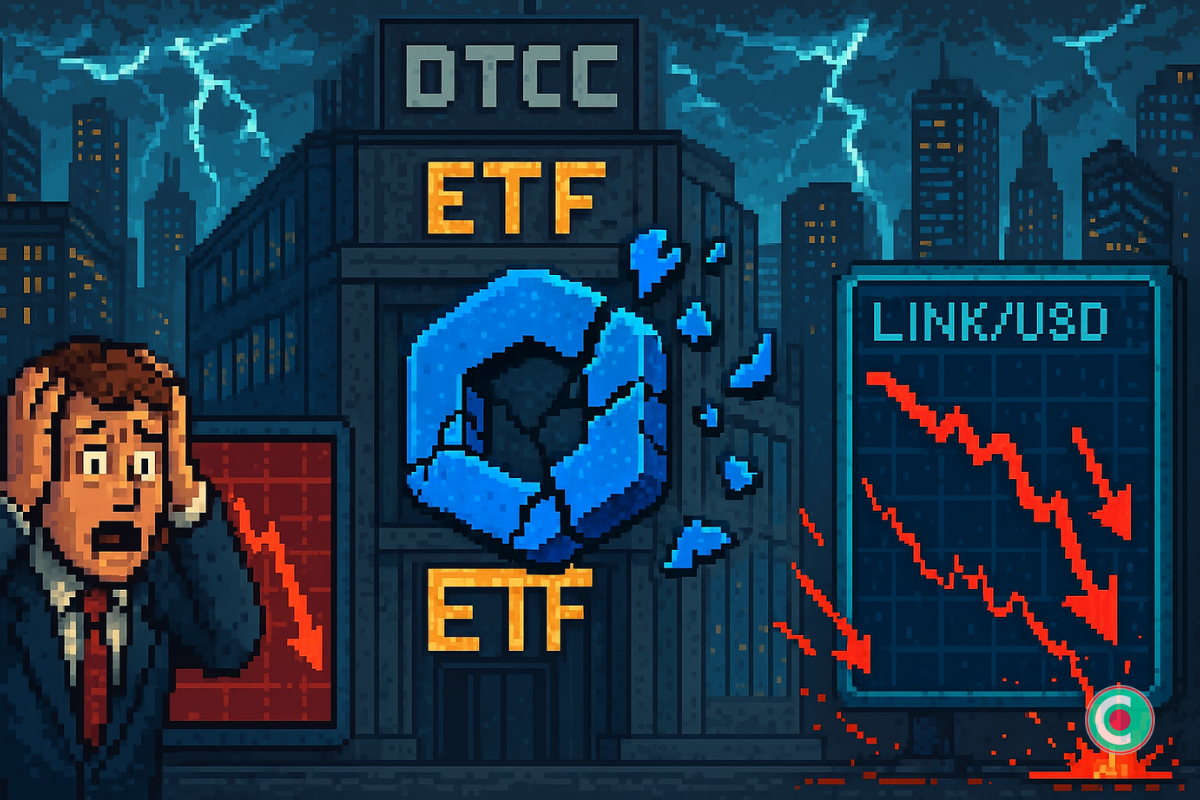 Crypto : L’ETF Chainlink débarque sur le DTCC, mais le LINK s’effondre