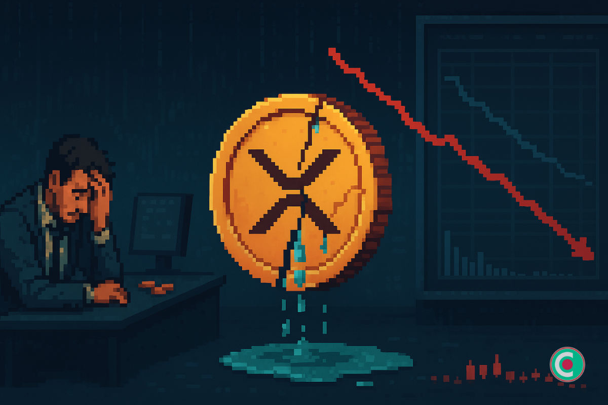 Lente hémorragie sur le XRP : chute d’environ 30 % et volumes en berne