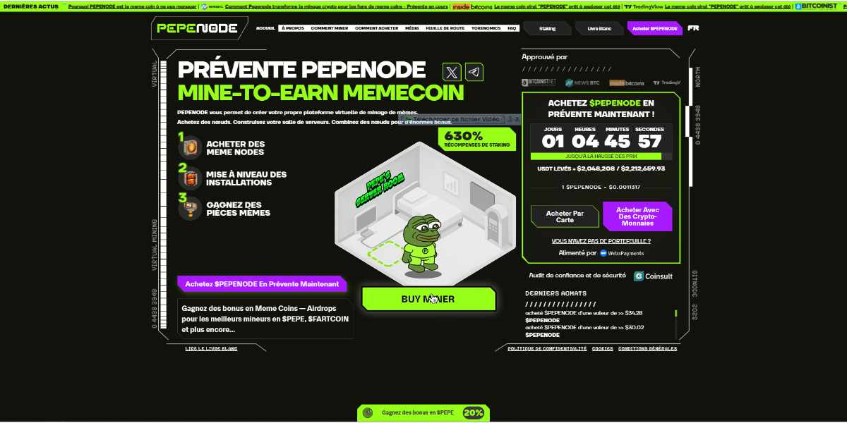 PEPENODE - Homepage 04.11.2025