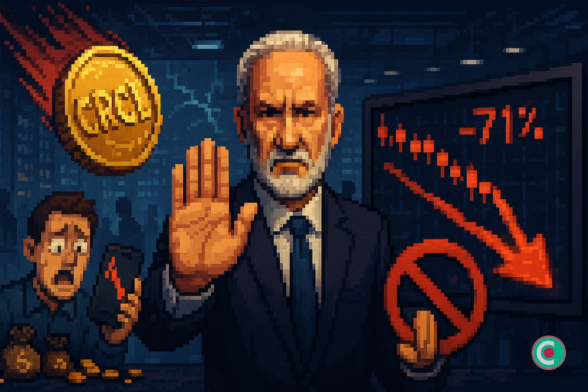 –71 % sur Circle (CRCL) : Peter Schiff dit STOP aux cryptos