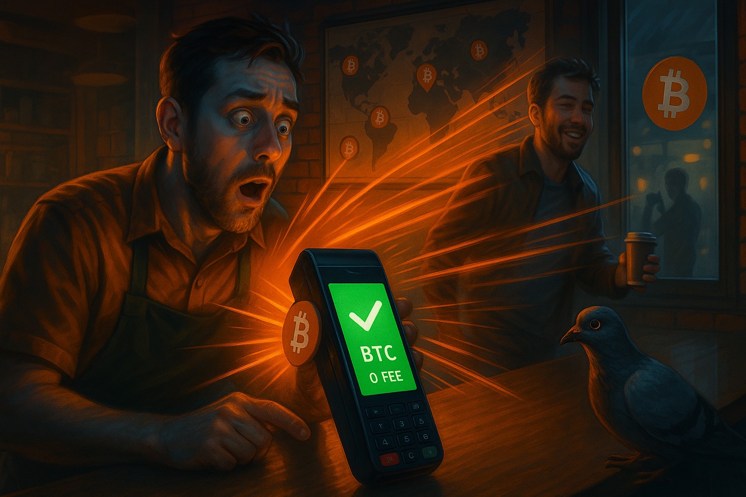 Surprise Bitcoin paiement.