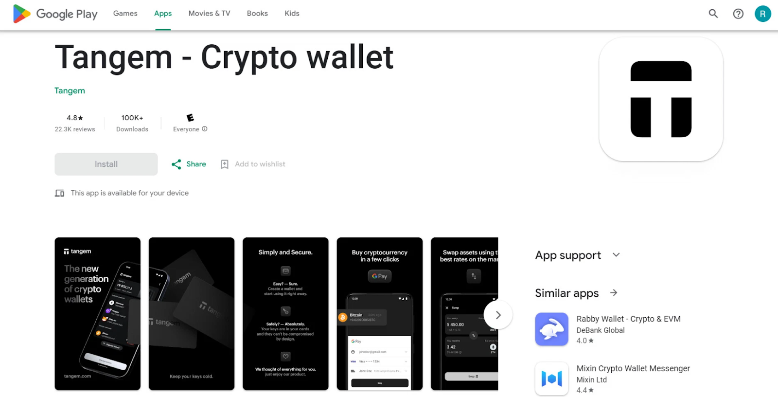 Télecharger App Tangem