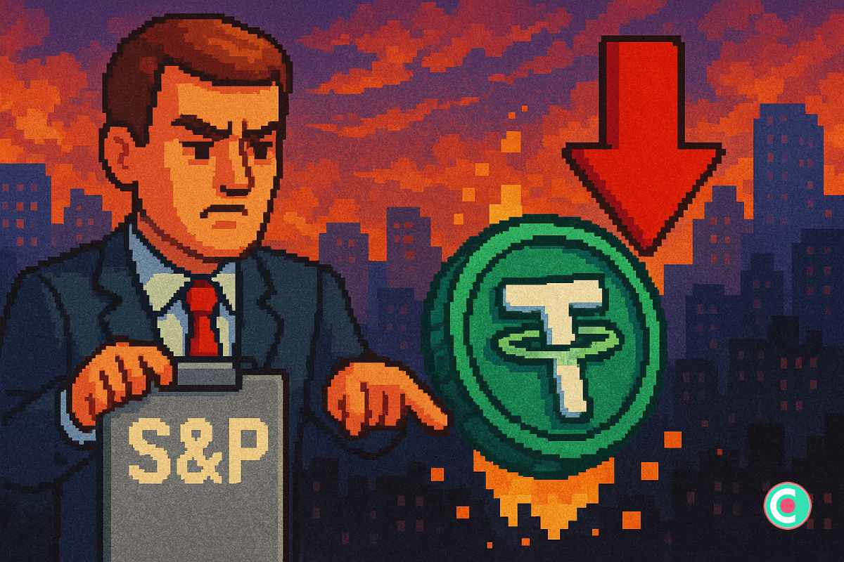 Tether downgradé par le S&P malgré 116 tonnes d’or de réserve
