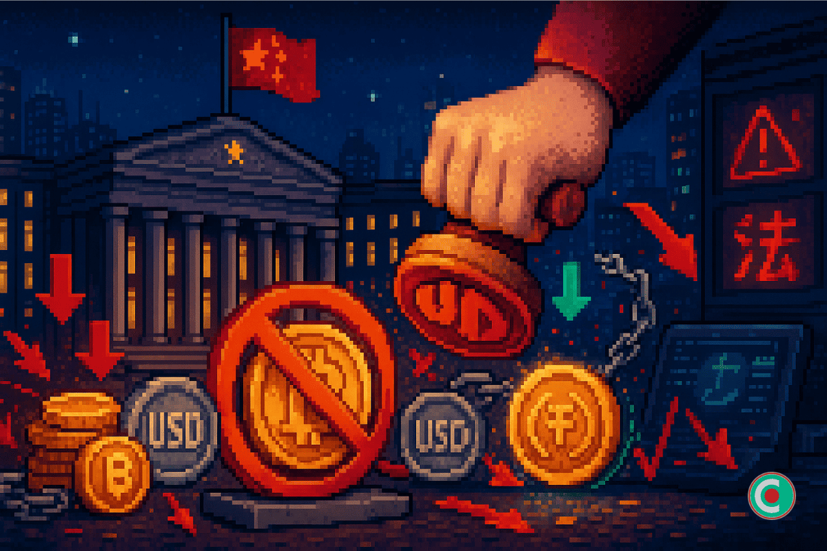 La Chine maintient son interdiction des cryptos et qualifie les stablecoins de menace financière