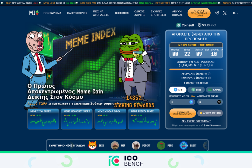 ICObench Meme Index altcoins