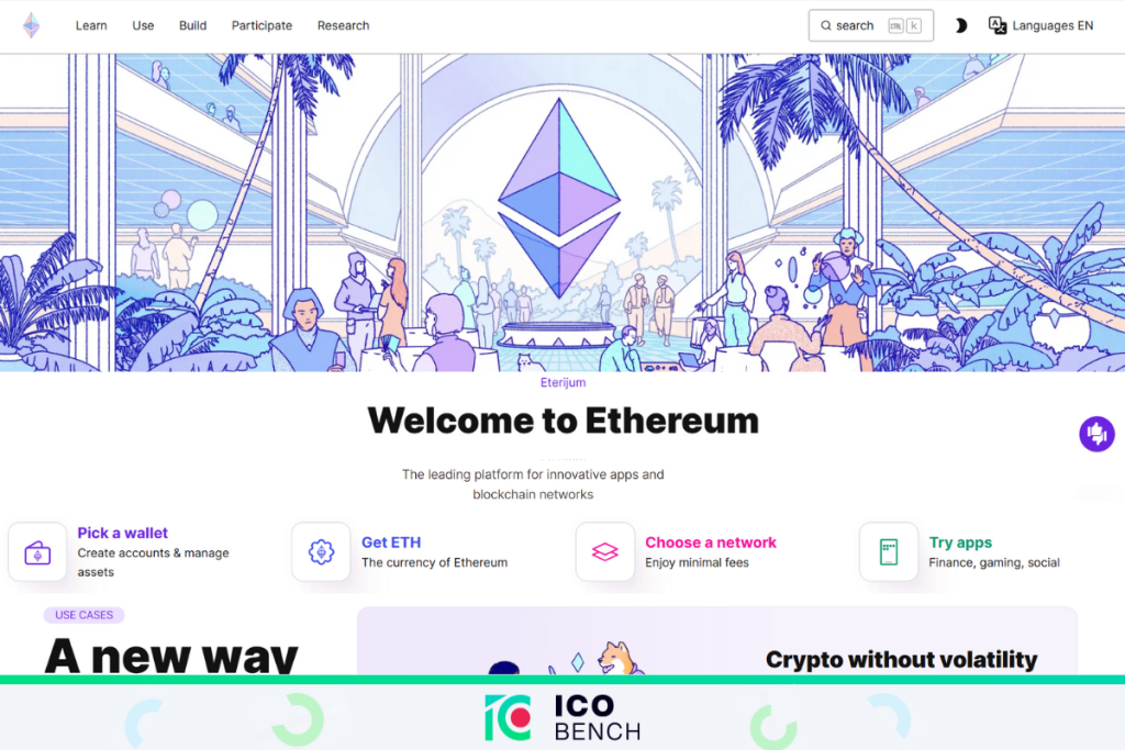 ICObench Ethereum – Το δεύτερο μεγαλύτερο κρυπτονόμισμα και ο ηγέτης των Smart Contracts