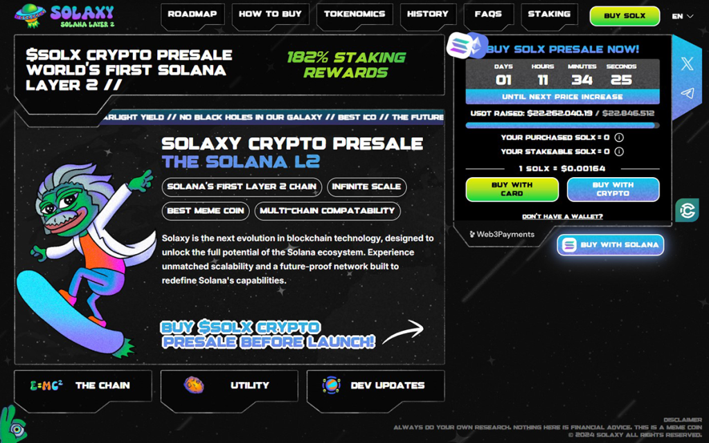 Solaxy ($SOLX) – Το πρώτο Layer-2 Blockchain του Solana