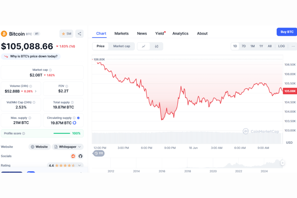 bitcoin coin market cap