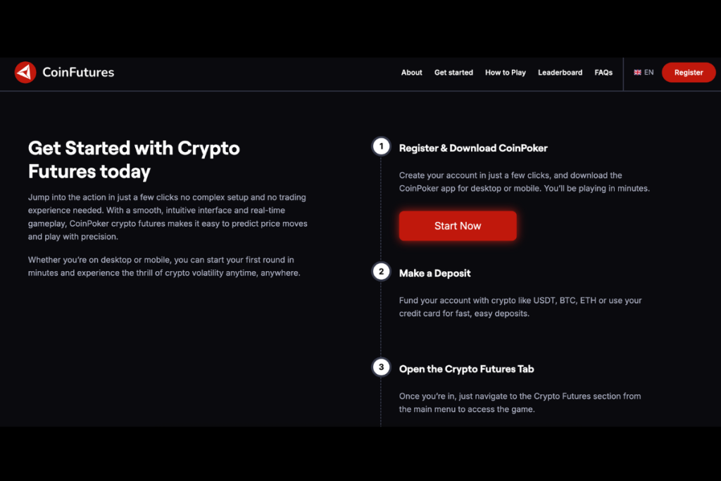 CoinFutures Start crypto future trading platform