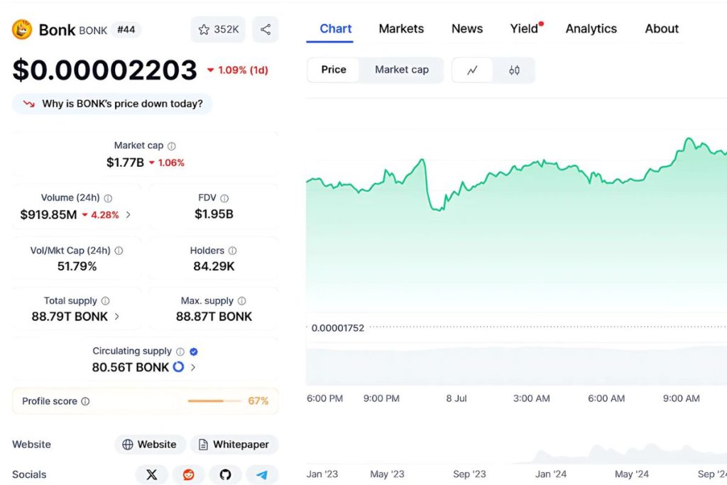 bonk altcoins