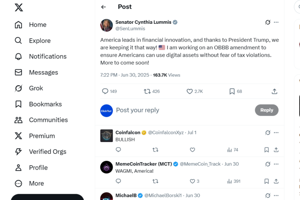 cynthia lummis crypto Φορο κρυπτονομισματων
